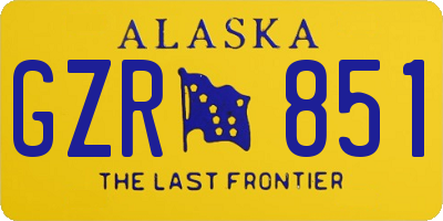 AK license plate GZR851