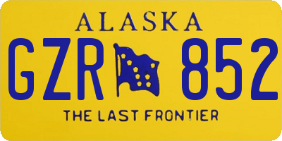 AK license plate GZR852