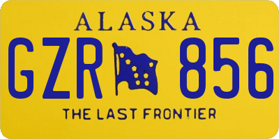 AK license plate GZR856