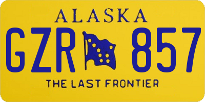 AK license plate GZR857