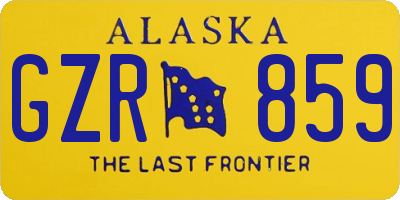 AK license plate GZR859