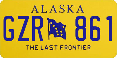 AK license plate GZR861