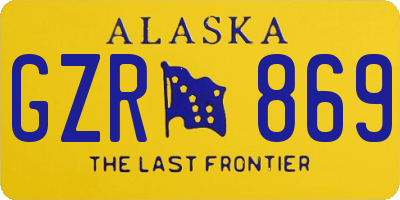 AK license plate GZR869