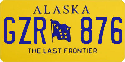 AK license plate GZR876