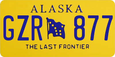 AK license plate GZR877