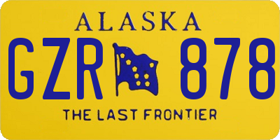 AK license plate GZR878