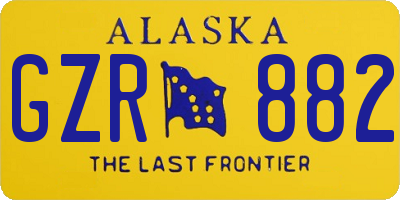 AK license plate GZR882