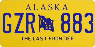 AK license plate GZR883