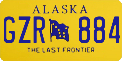 AK license plate GZR884