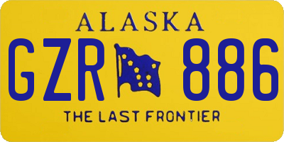 AK license plate GZR886