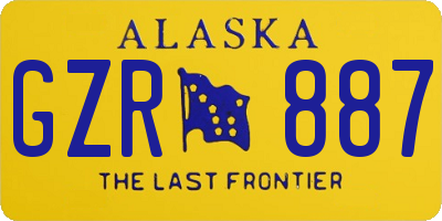 AK license plate GZR887