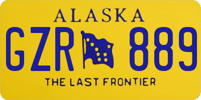 AK license plate GZR889