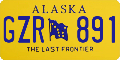 AK license plate GZR891