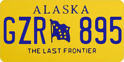 AK license plate GZR895