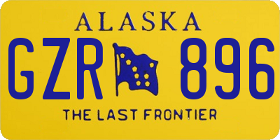 AK license plate GZR896