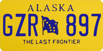 AK license plate GZR897