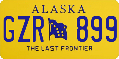 AK license plate GZR899