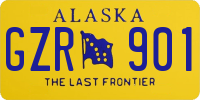 AK license plate GZR901