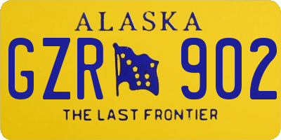 AK license plate GZR902