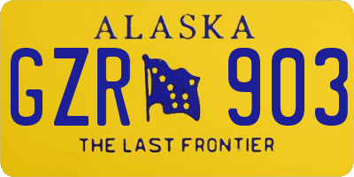 AK license plate GZR903