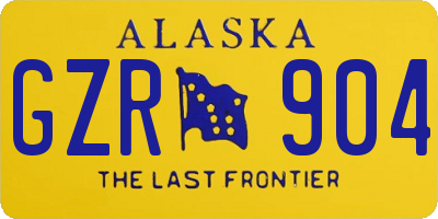 AK license plate GZR904