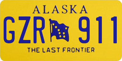 AK license plate GZR911