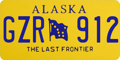 AK license plate GZR912