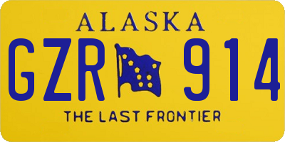 AK license plate GZR914