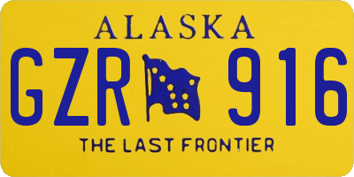 AK license plate GZR916