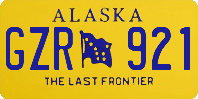 AK license plate GZR921