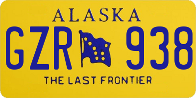 AK license plate GZR938