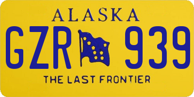 AK license plate GZR939