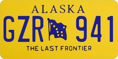 AK license plate GZR941