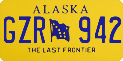 AK license plate GZR942