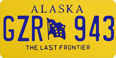 AK license plate GZR943