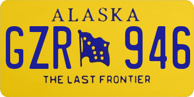 AK license plate GZR946