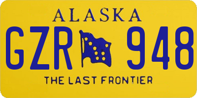 AK license plate GZR948