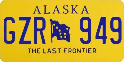 AK license plate GZR949