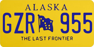 AK license plate GZR955