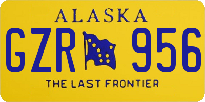 AK license plate GZR956