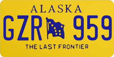 AK license plate GZR959