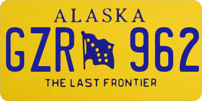 AK license plate GZR962