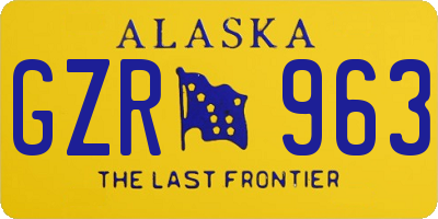 AK license plate GZR963