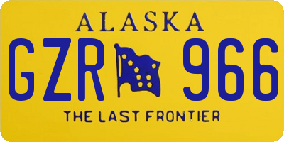 AK license plate GZR966