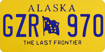 AK license plate GZR970