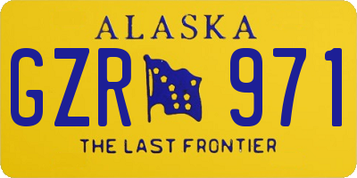 AK license plate GZR971