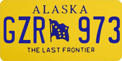 AK license plate GZR973