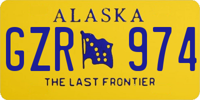 AK license plate GZR974