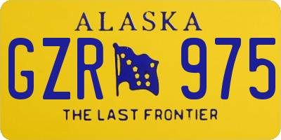 AK license plate GZR975