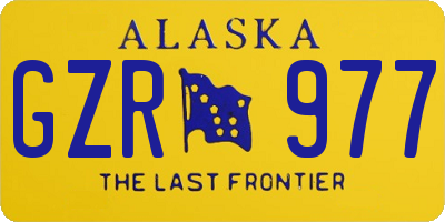 AK license plate GZR977